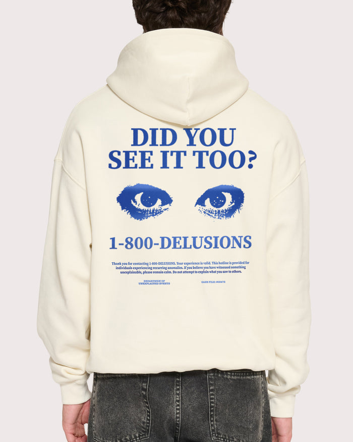 1-800 Delusions Natural Hoodie