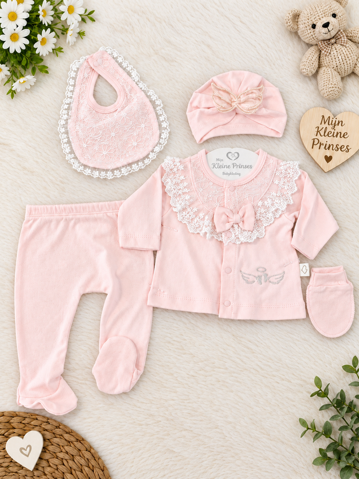 5-Delige Roze Babyset – Mijn Kleine Prinses