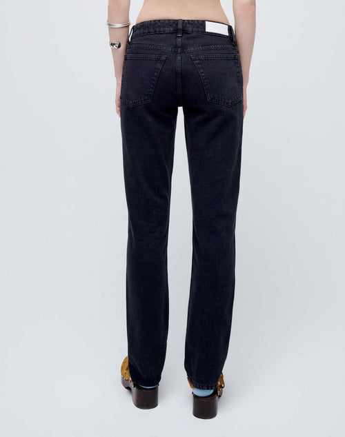 70s Low Rise Washed Black