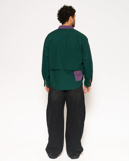 90s Colour Block Utility Overshirt