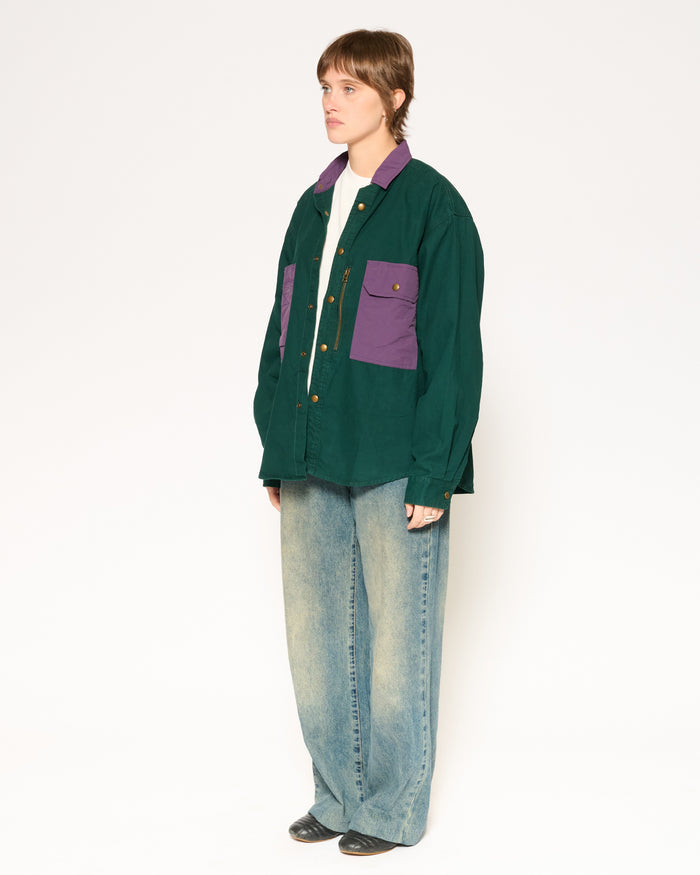 90s Colour Block Utility Overshirt