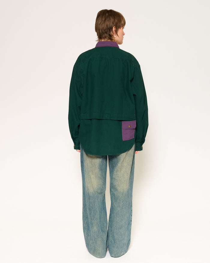 90s Colour Block Utility Overshirt