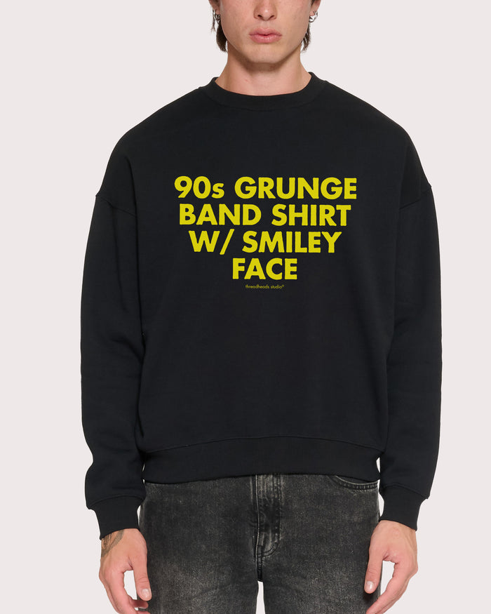 90s Grunge Black Sweatshirt