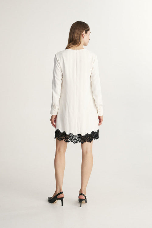 A-line dress with lace details