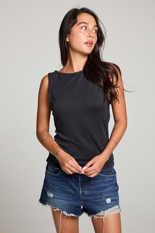 Alba Licorice Black Tank WOMENS chaserbrand