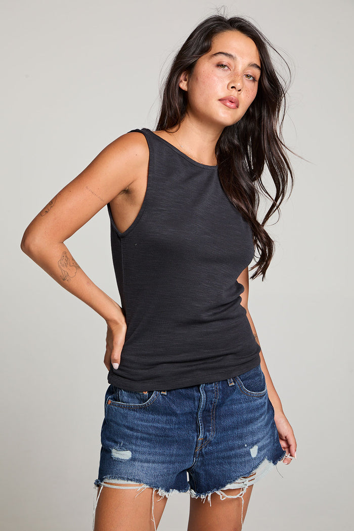 Alba Licorice Black Tank WOMENS chaserbrand