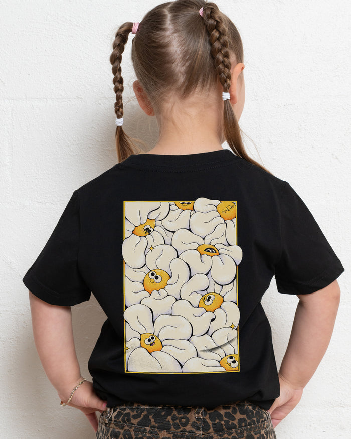 Among the Daisies Black Kids T-Shirt