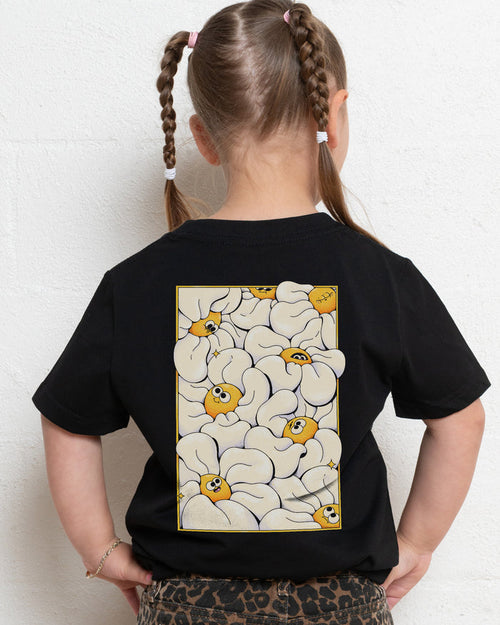 Among the Daisies Black Kids T-Shirt