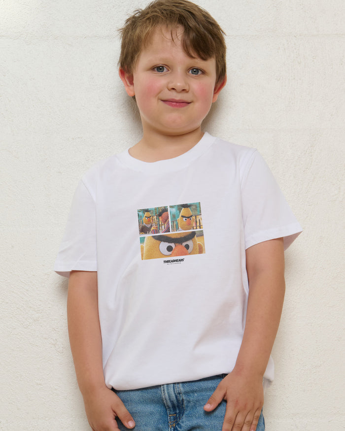 Angry Bert White Kids T-Shirt