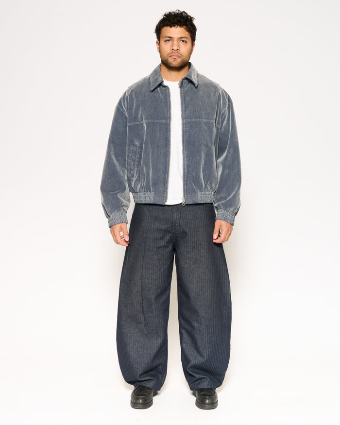 Archive Washed Bomber Jacket - Blue