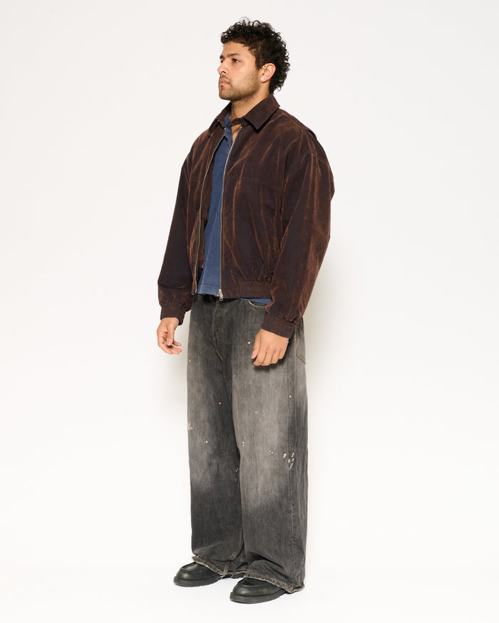 Archive Washed Bomber Jacket - Brown