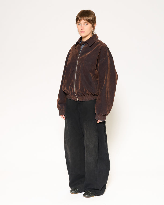 Archive Washed Bomber Jacket - Brown