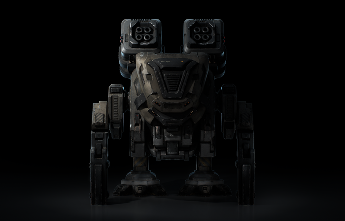Artillery Mech 3D Model