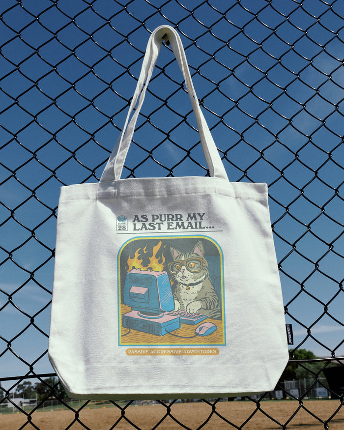 As Purr My Last Email Tote Bag Australia Online Natural