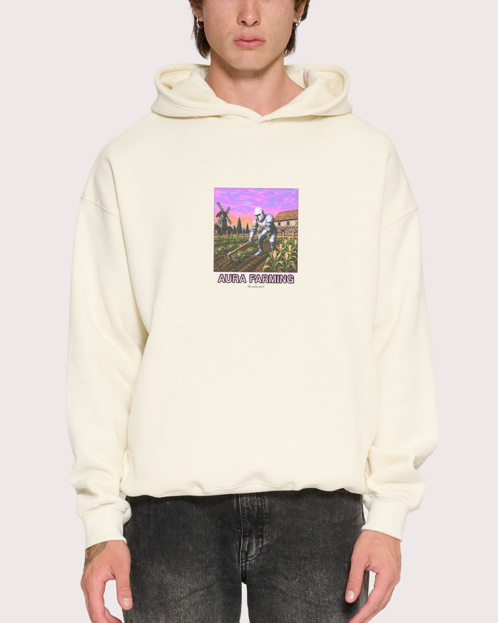 Aura Farming Natural Hoodie