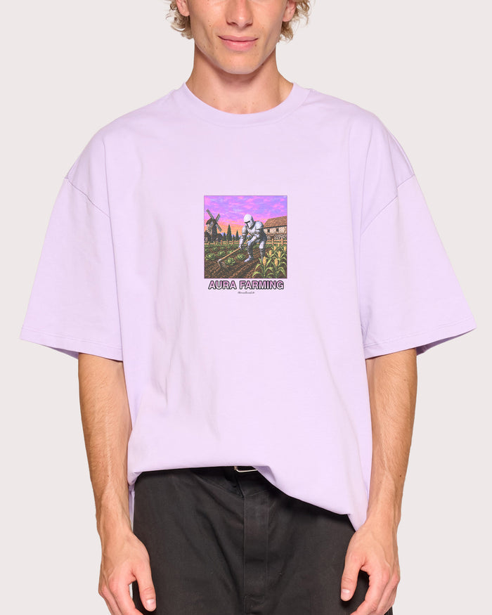 Aura Farming Lilac Oversized Tee