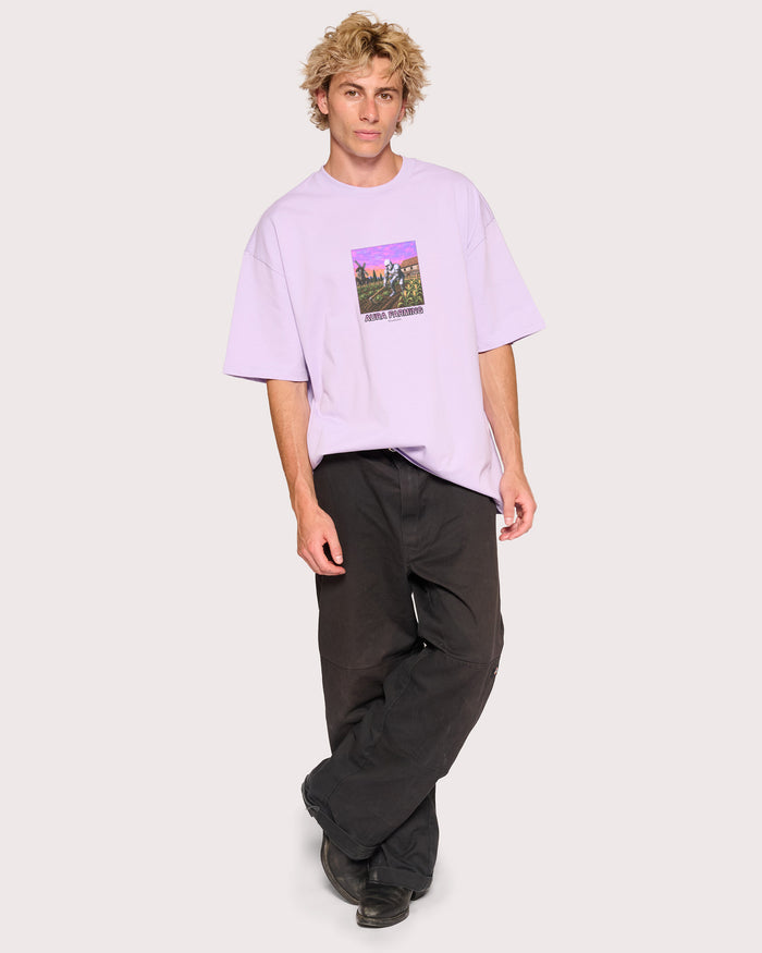 Aura Farming Lilac Oversized Tee