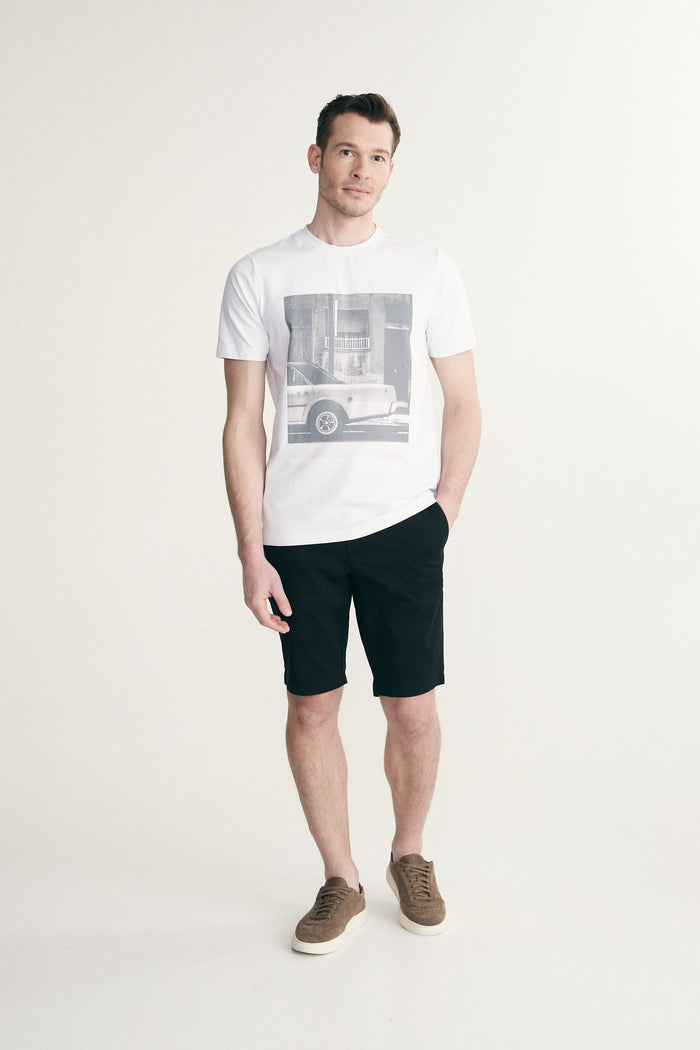 Automobile graphic print t-shirt