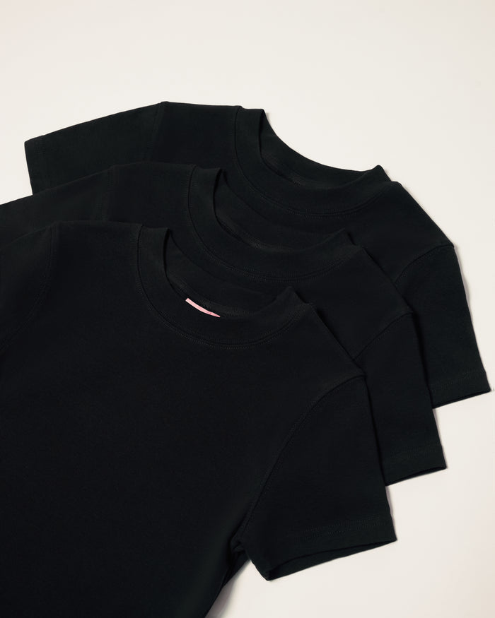 Baby Tee 3-Pack: Black
