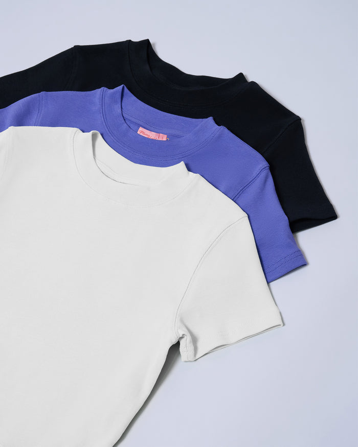 Baby Tee 3-Pack: Natural, Dusk, Black