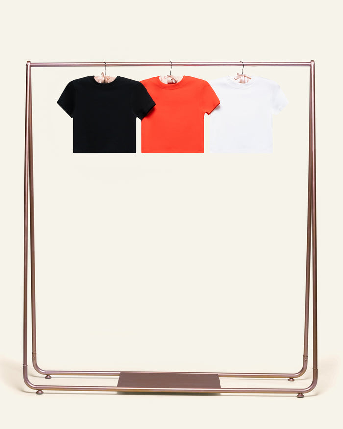 Baby Tee 3-Pack: Natural, Red, Black