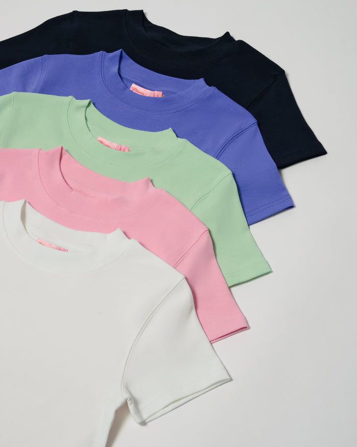 Baby Tee 5-Pack: Black, Dusk, Pistachio, Pink, Natural
