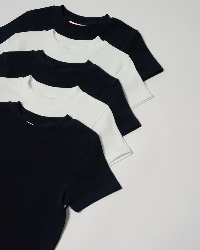 Baby Tee 5-Pack: Black, Natural