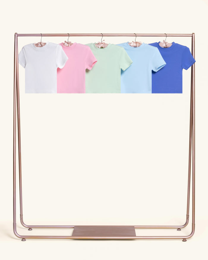 Baby Tee 5-Pack: Dusk, Pale Blue, Pistachio, Pink, Natural