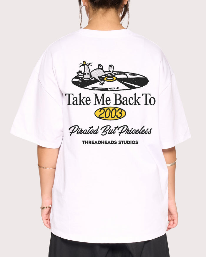 Back to 2003 White Oversized Tee
