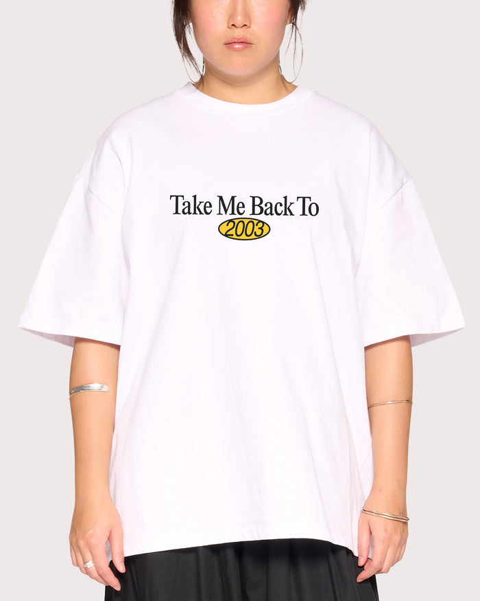 Back to 2003 White Oversized Tee