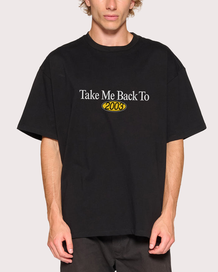 Back to 2003 Black Oversized Tee