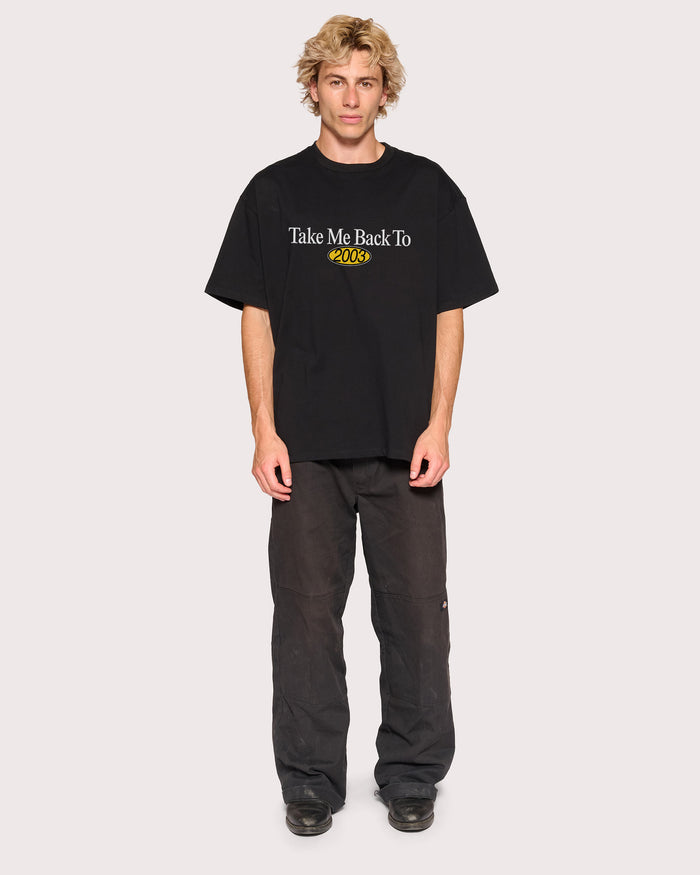 Back to 2003 Black Oversized Tee