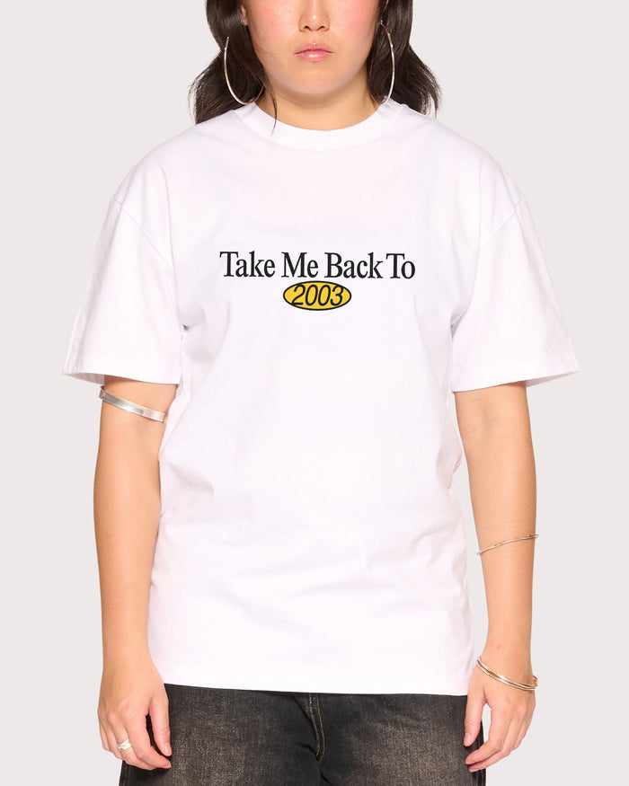 Back to 2003 White T-Shirt