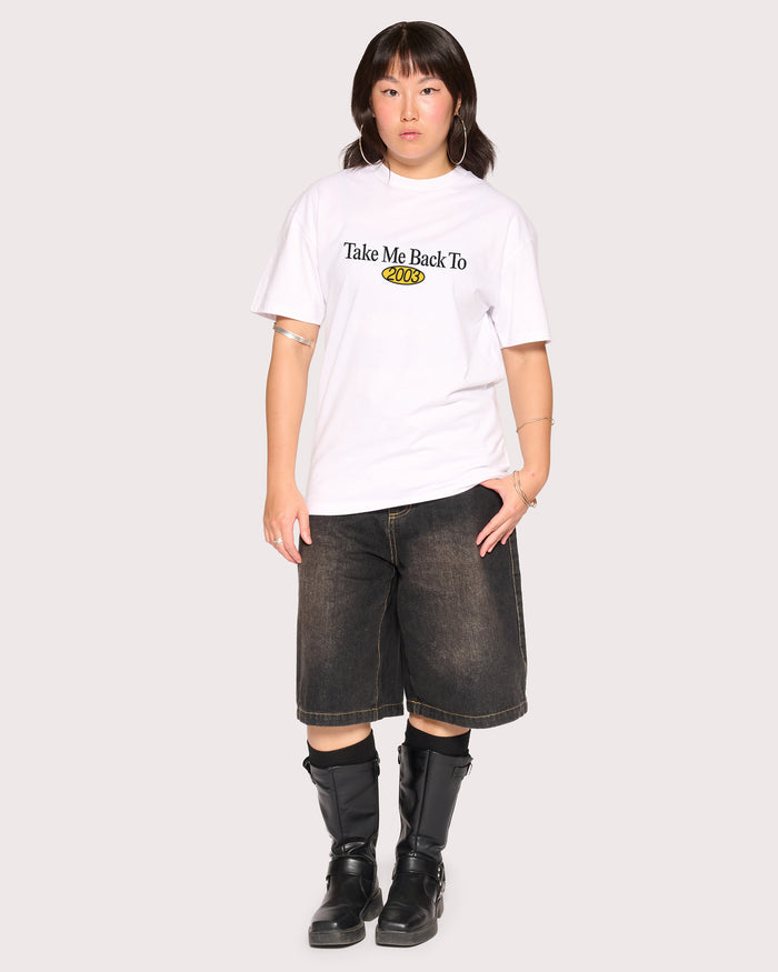 Back to 2003 White T-Shirt
