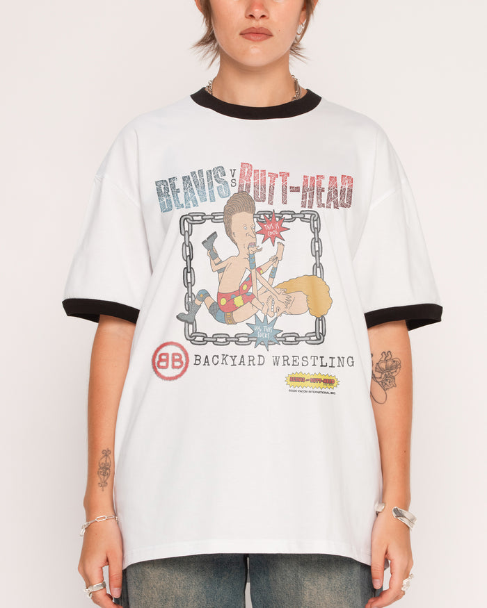 Backyard Wrestling Black Ringer T-Shirt