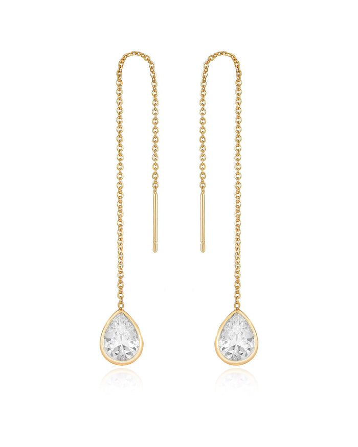 Barely There Chain and Crystal Dangle Earrings