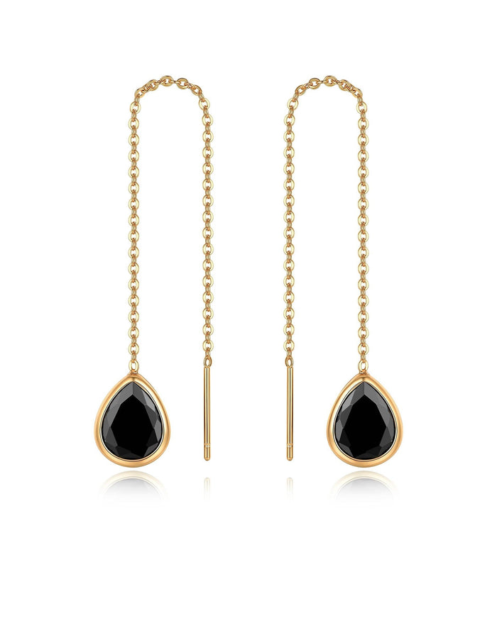 Black Crystal with 18k Gold Plating / One Size