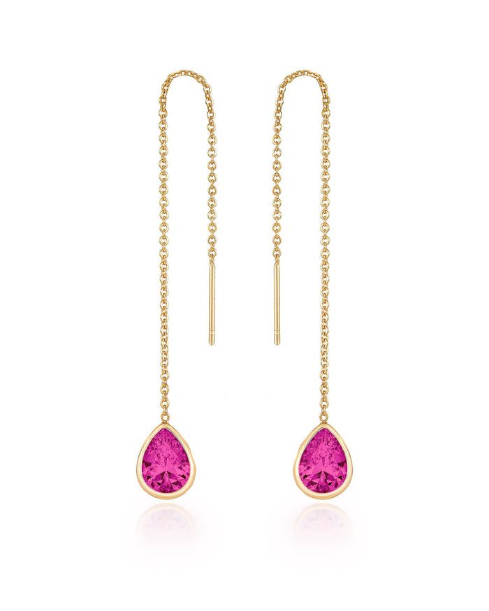 Fuchsia Crystal with 18k Gold Plating / One Size