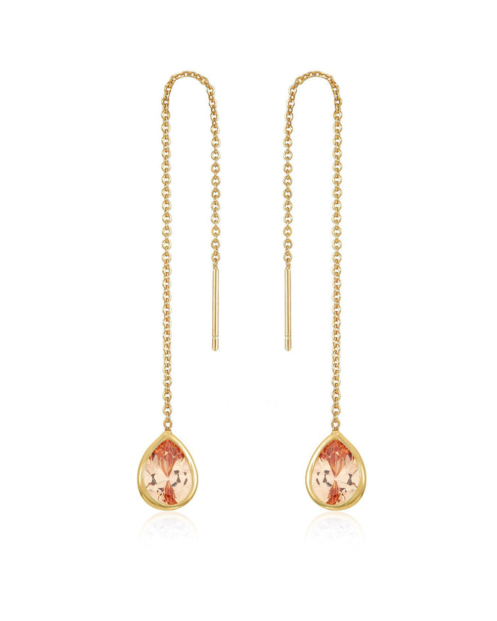 Barely There Chain and Crystal Dangle Earrings