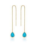 Aqua Crystal with 18k Gold Plating / One Size