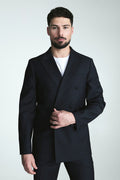 Basic Fitted double breast bi-stretch blazer