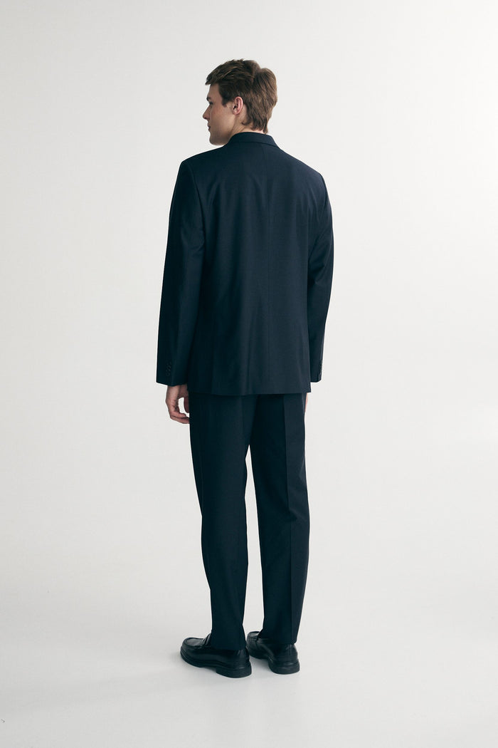 Basic Fitted double breast bi-stretch blazer