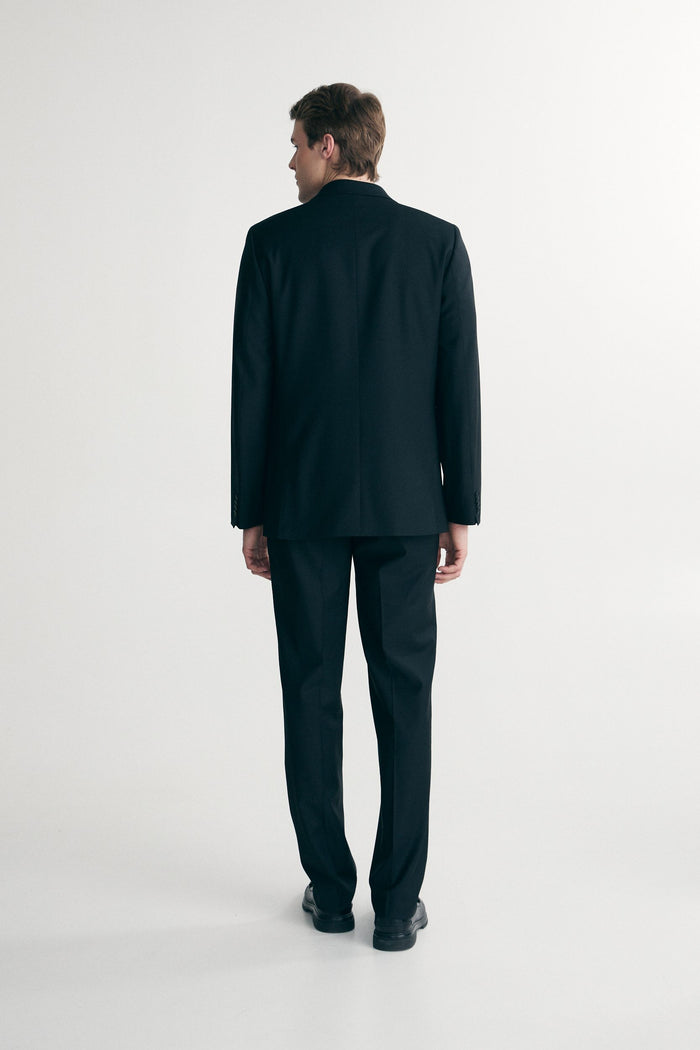 Basic Fitted double breast bi-stretch blazer