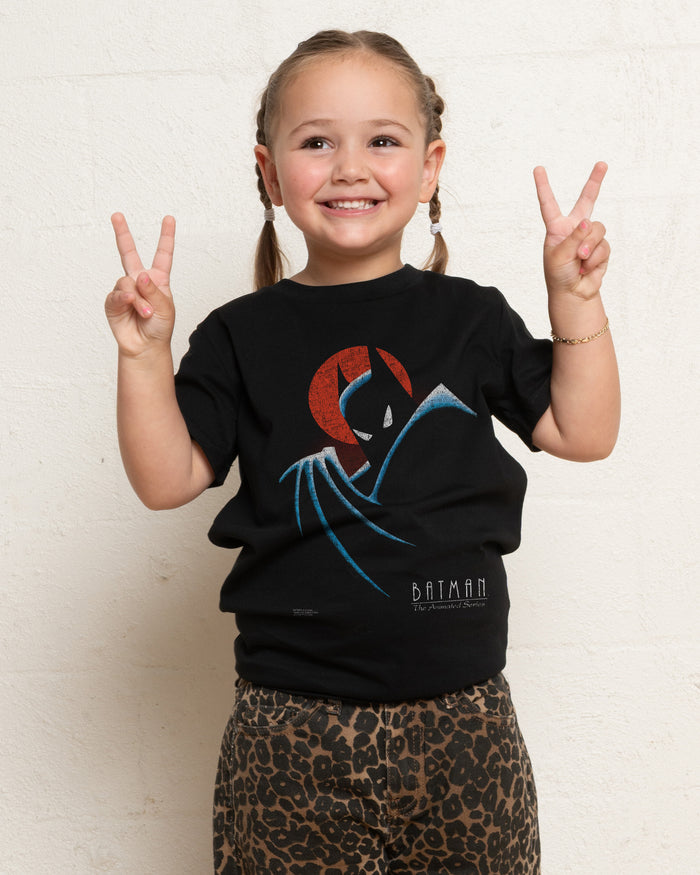 Batman The Animated Series Logo Black Kids T-Shirt