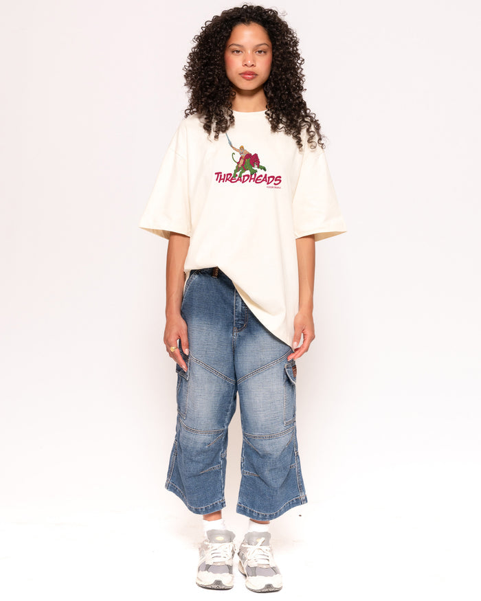 Battle Cat Logo Natural Oversized Tee