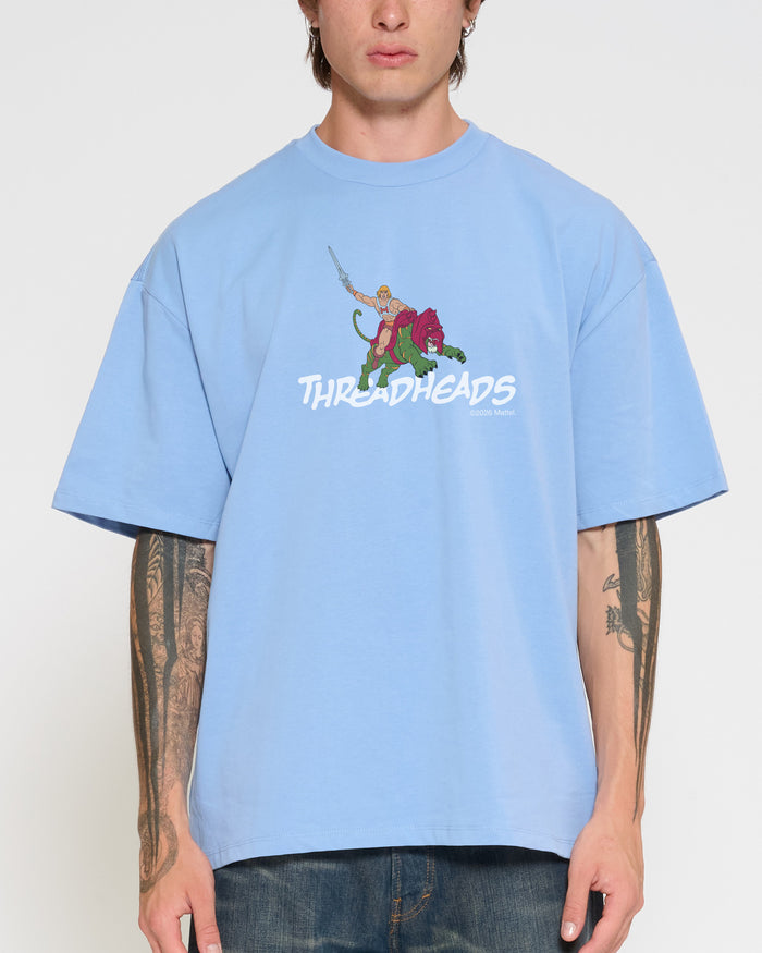 Battle Cat Logo Powder Blue Oversized Tee