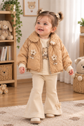 Beige Teddy Bear Meisjesoutfit