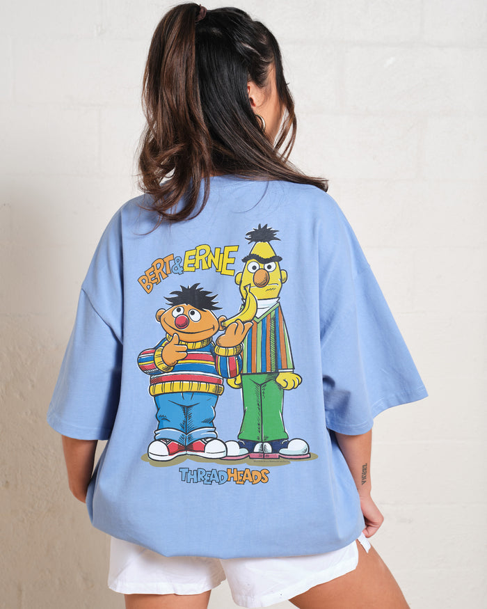 Bert And Ernie Driving Me Bananas Oversized Tee Australia Online Threadheads
