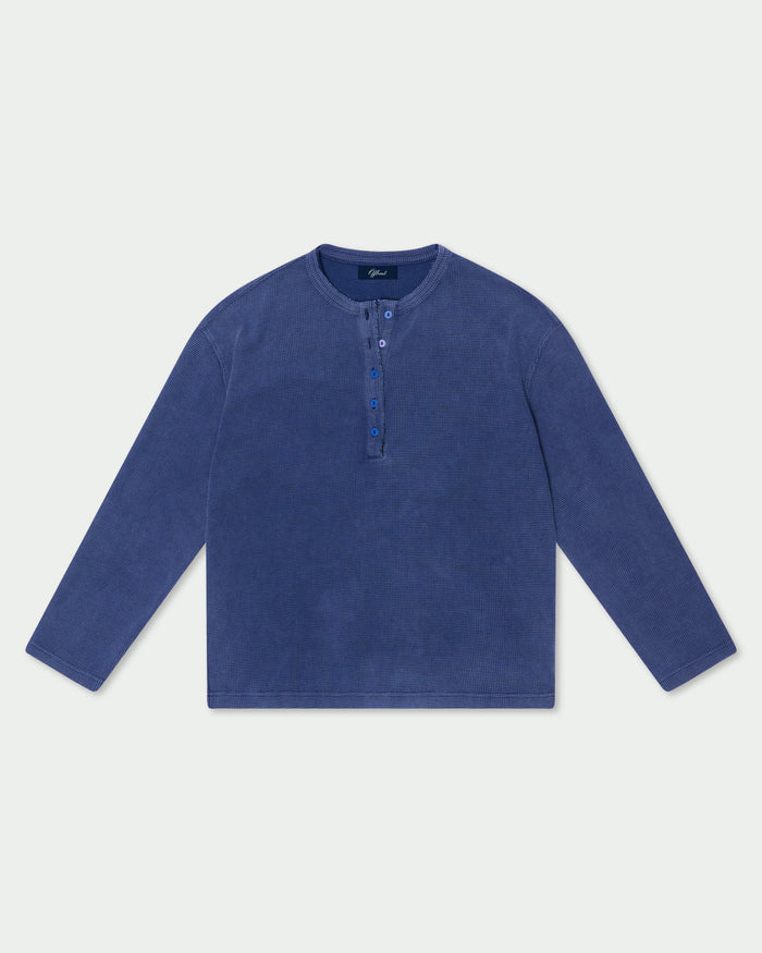 Blue Monday Waffle Henley