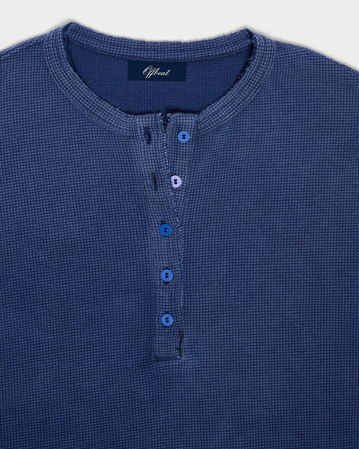 Blue Monday Waffle Henley